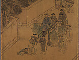 Scenes from the cycle of life, Ten-panel screen; ink an color on paper, Korea